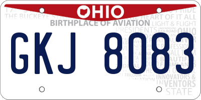 OH license plate GKJ8083