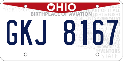 OH license plate GKJ8167