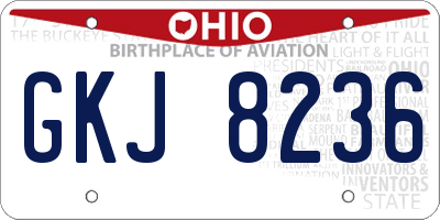 OH license plate GKJ8236