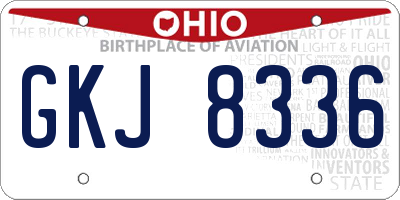 OH license plate GKJ8336