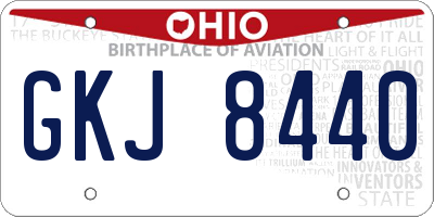 OH license plate GKJ8440