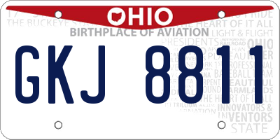 OH license plate GKJ8811