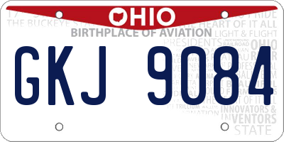 OH license plate GKJ9084