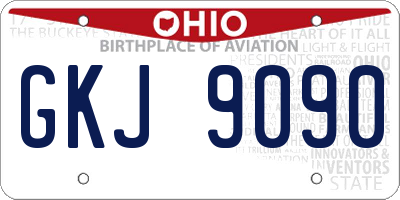 OH license plate GKJ9090