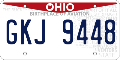 OH license plate GKJ9448