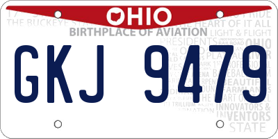 OH license plate GKJ9479