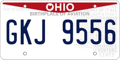 OH license plate GKJ9556