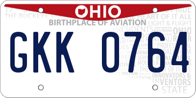 OH license plate GKK0764
