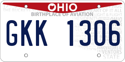 OH license plate GKK1306