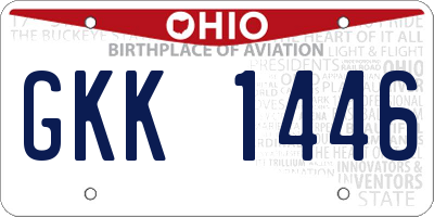 OH license plate GKK1446