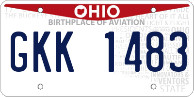 OH license plate GKK1483