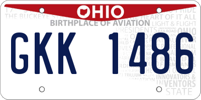 OH license plate GKK1486