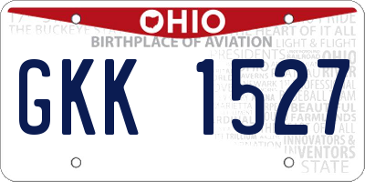 OH license plate GKK1527