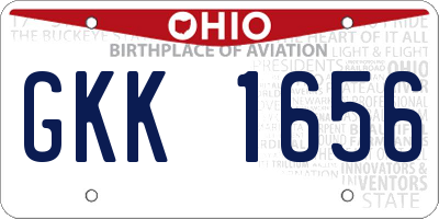 OH license plate GKK1656