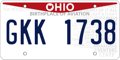 OH license plate GKK1738