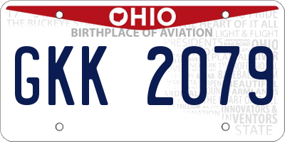 OH license plate GKK2079
