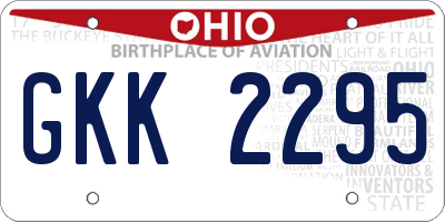 OH license plate GKK2295