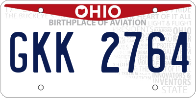OH license plate GKK2764