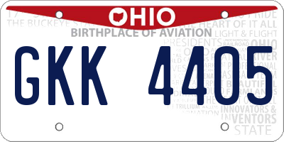 OH license plate GKK4405