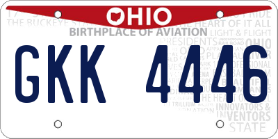 OH license plate GKK4446