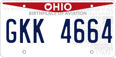 OH license plate GKK4664
