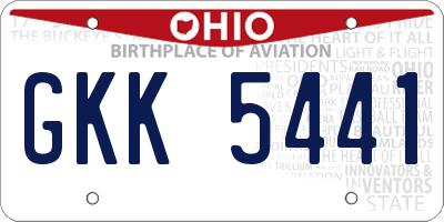 OH license plate GKK5441