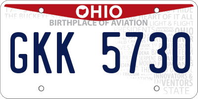 OH license plate GKK5730