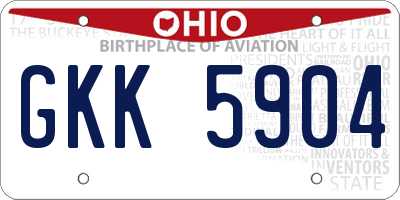 OH license plate GKK5904