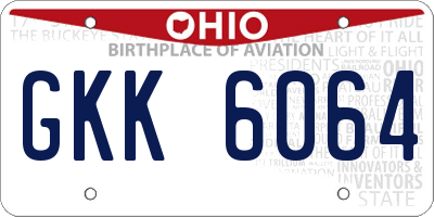 OH license plate GKK6064