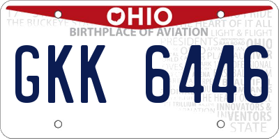 OH license plate GKK6446