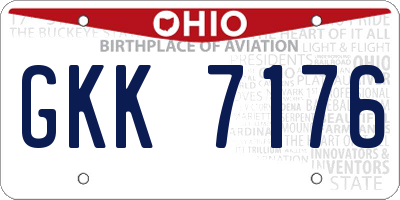 OH license plate GKK7176