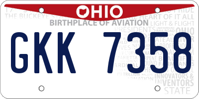 OH license plate GKK7358