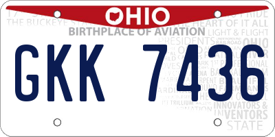 OH license plate GKK7436