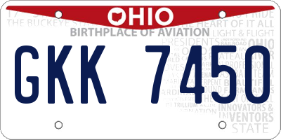 OH license plate GKK7450