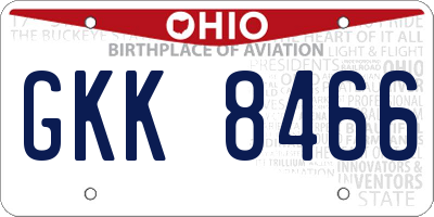 OH license plate GKK8466