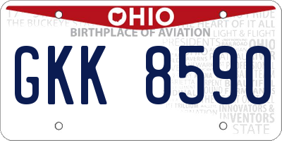 OH license plate GKK8590