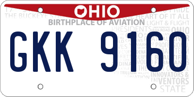 OH license plate GKK9160