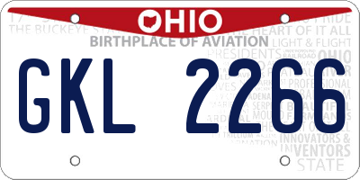 OH license plate GKL2266