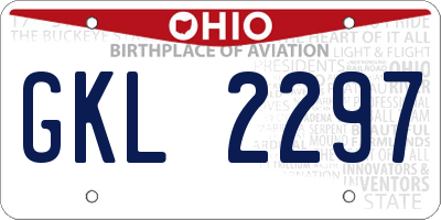 OH license plate GKL2297