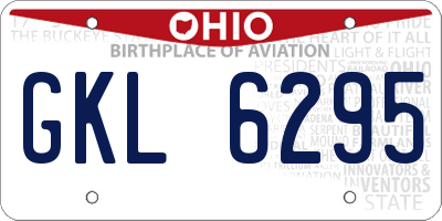 OH license plate GKL6295