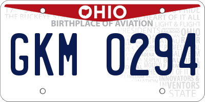 OH license plate GKM0294