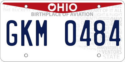 OH license plate GKM0484