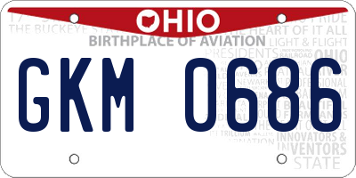 OH license plate GKM0686