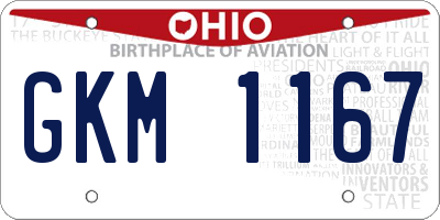 OH license plate GKM1167