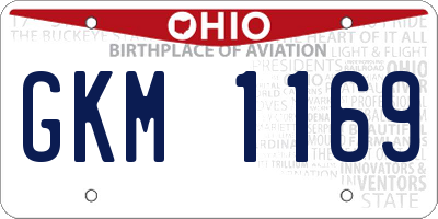 OH license plate GKM1169