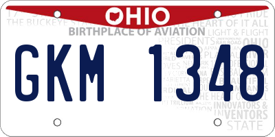 OH license plate GKM1348