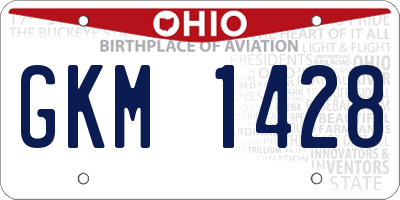 OH license plate GKM1428