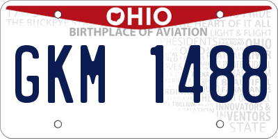 OH license plate GKM1488