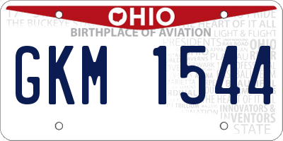 OH license plate GKM1544