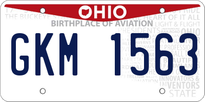OH license plate GKM1563